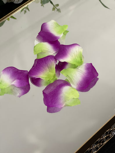 Silk Petals -purple lime